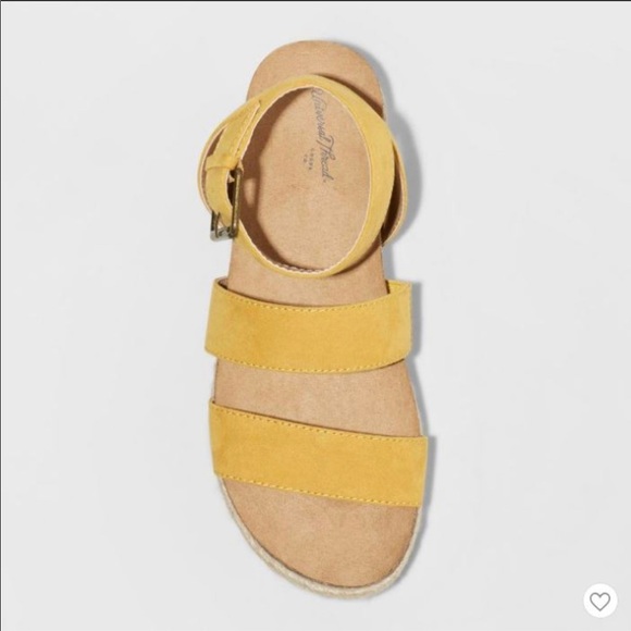 target yellow platform sandals